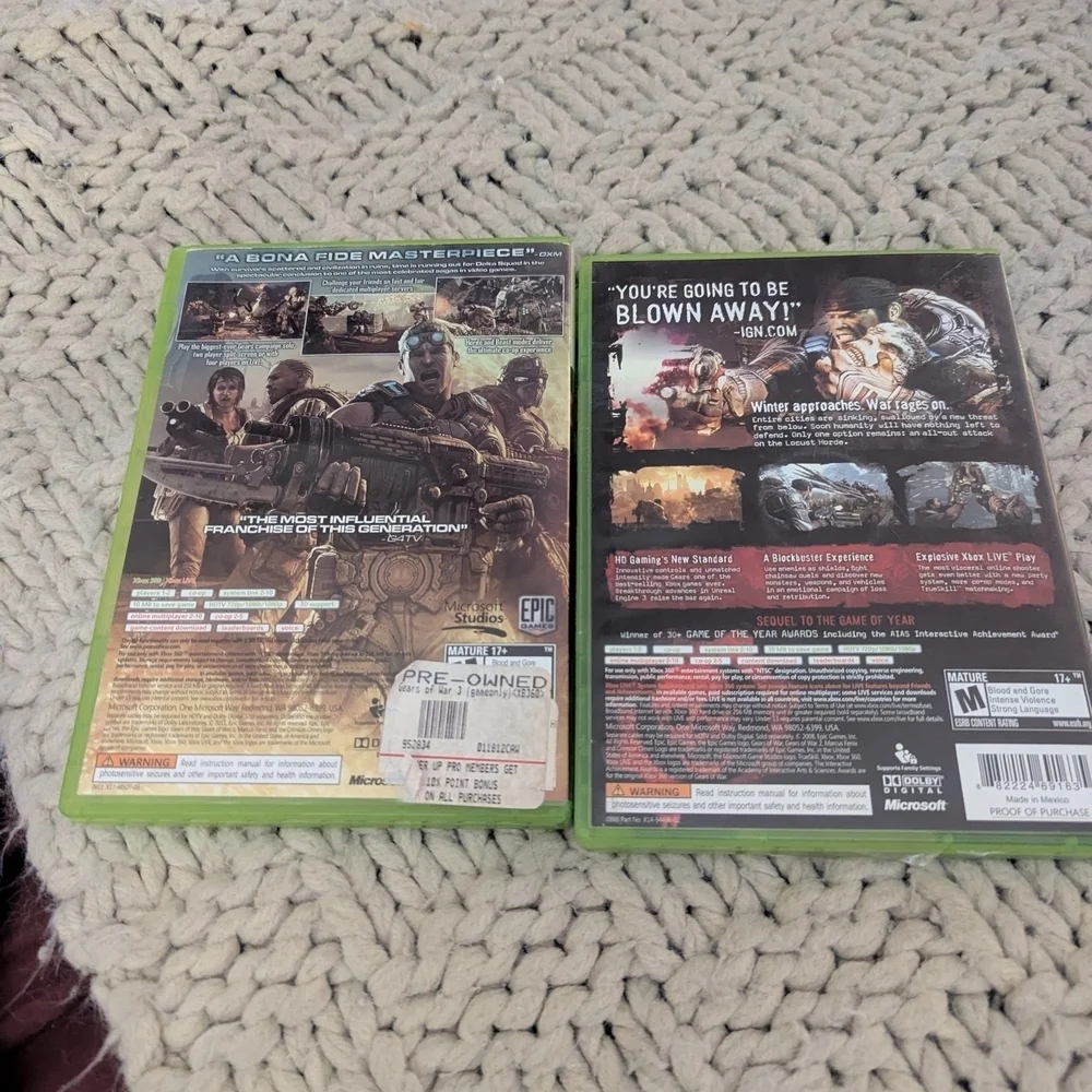 Xbox Video Games Green Cases